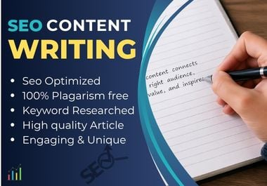 I will write SEO optimized articles and original content on various topics