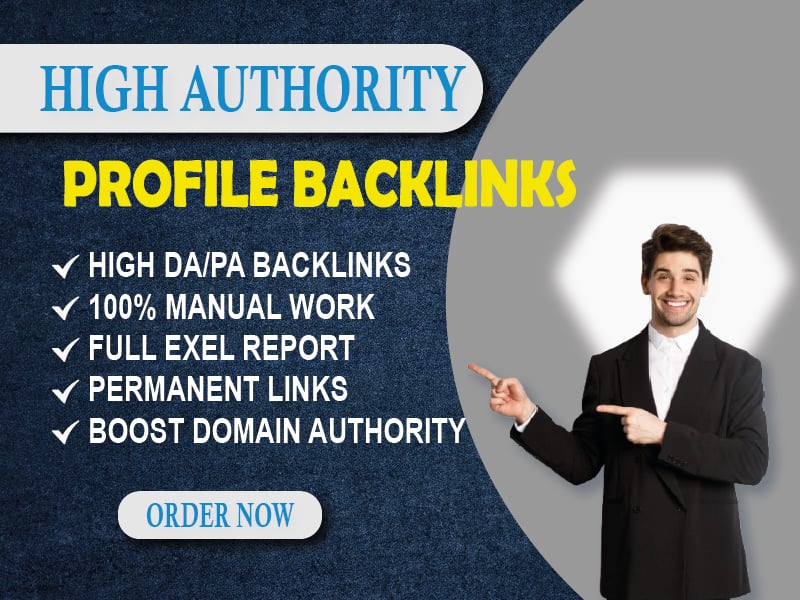 I Will Create 50 High da profile backlink for website ranking