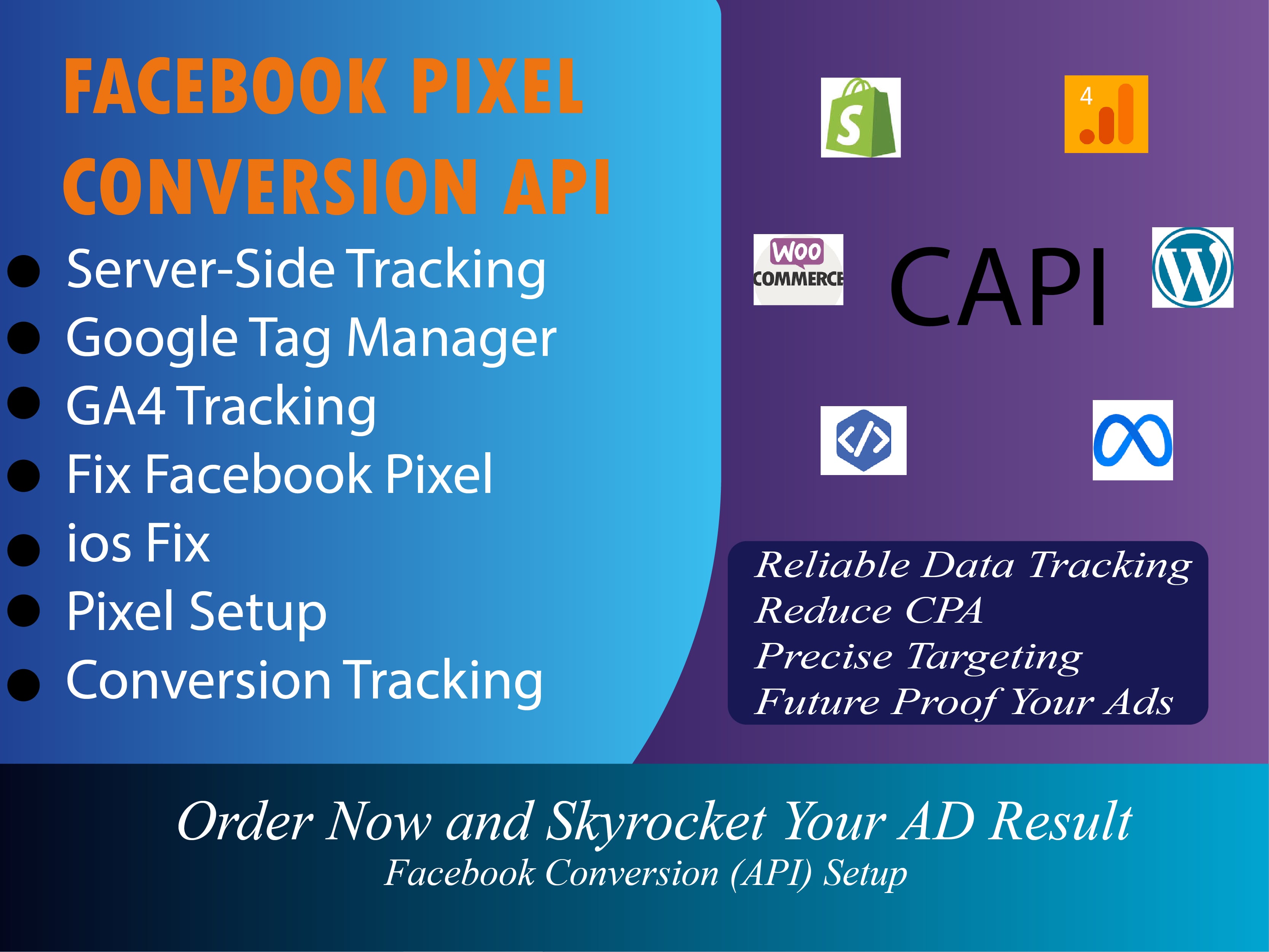 I will setup or fix meta pixel conversion API, GA4, ecommerce & tracking