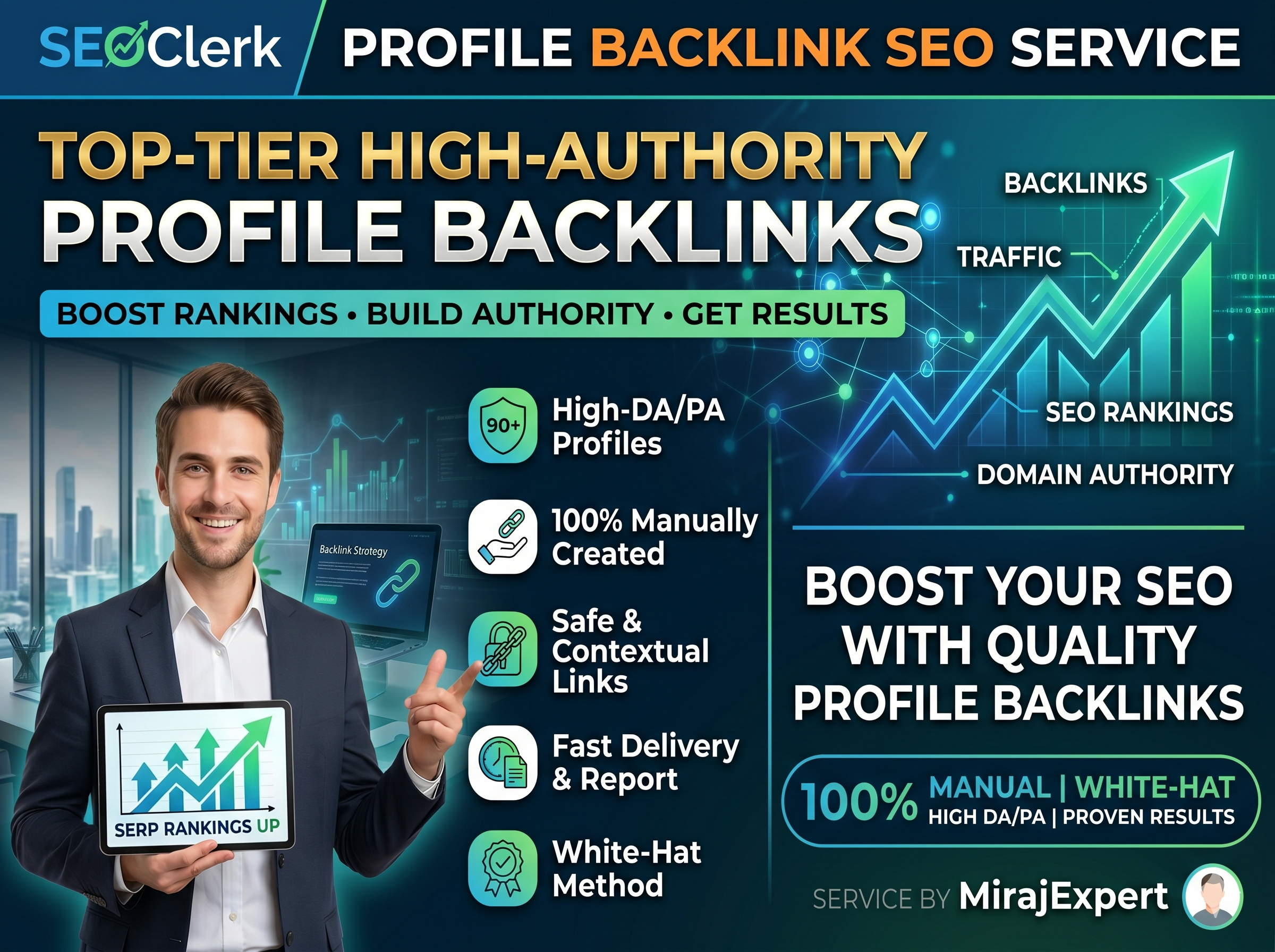 I Will Build High Authority 110 Manual Profile Backlinks for Safe SEO Growth