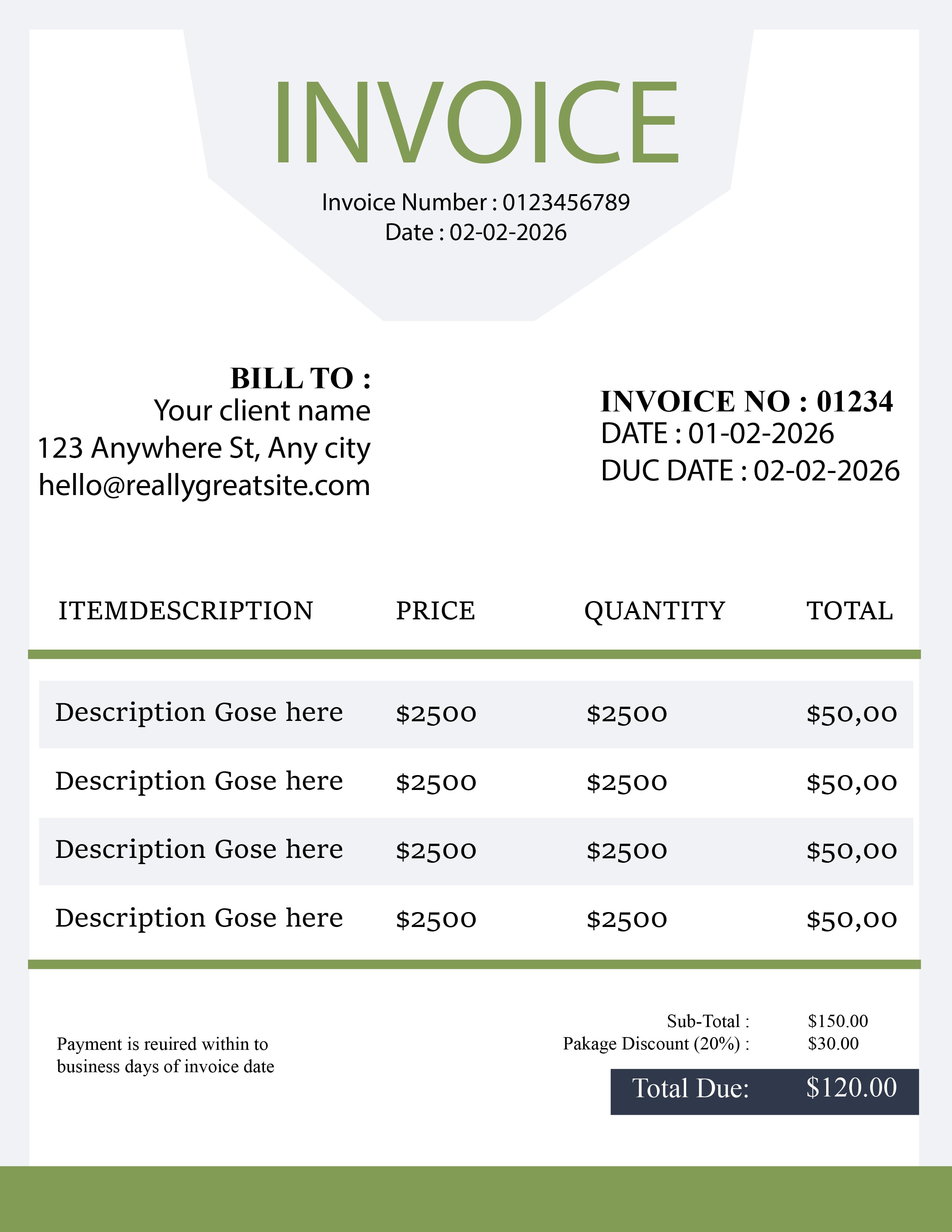 I will design professional invoice letterhead and flyer stationery