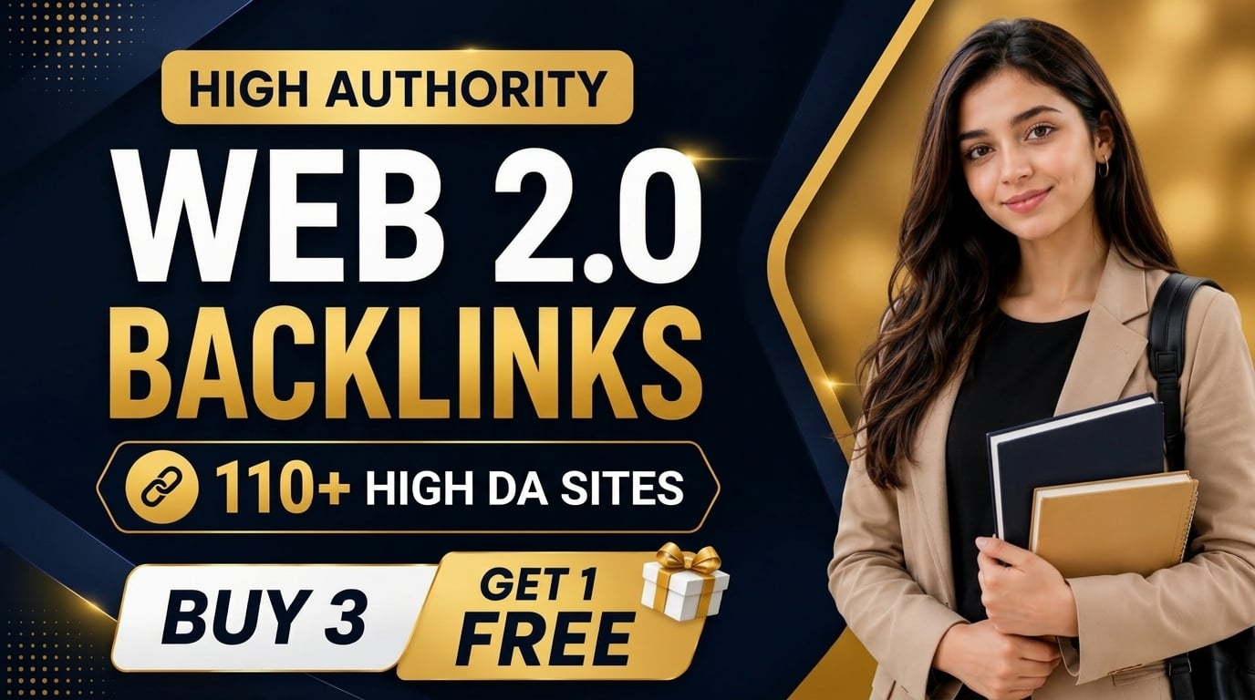 I will do 110+ high quality web 2 0 backlinks on high da sites