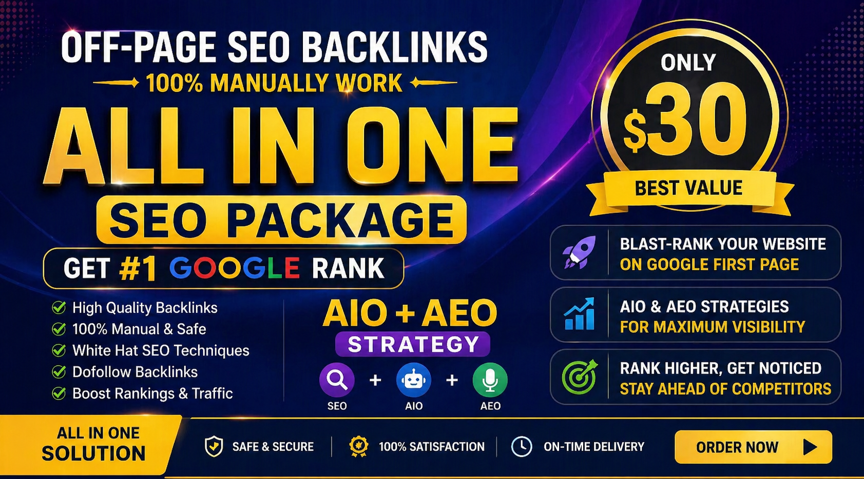 SEO rank Blast-Rank on google first page with AIO and AEO strategies all in one SEO package
