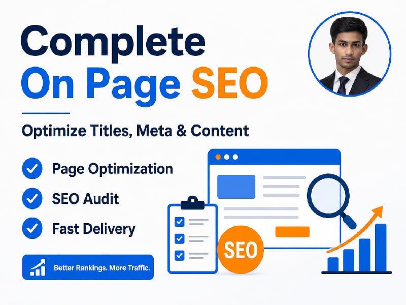 I will do complete on page SEO optimization for your website 