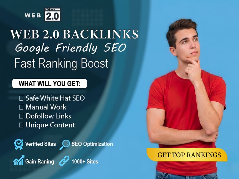 I will create top authority web 2.0 dofollow backlinks for fast SEO ranking