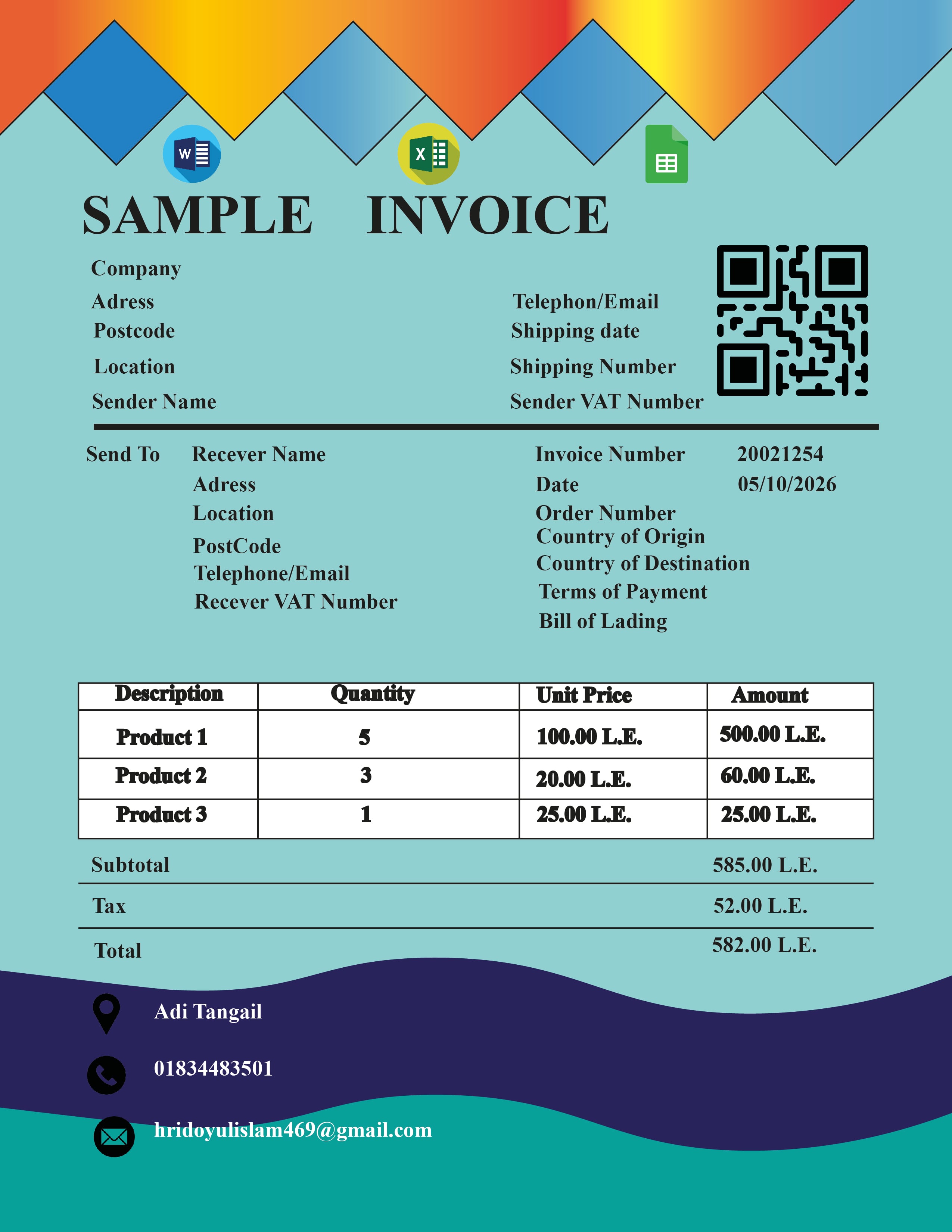 Professional Invoice Design & Custom Billing Template for Your Business