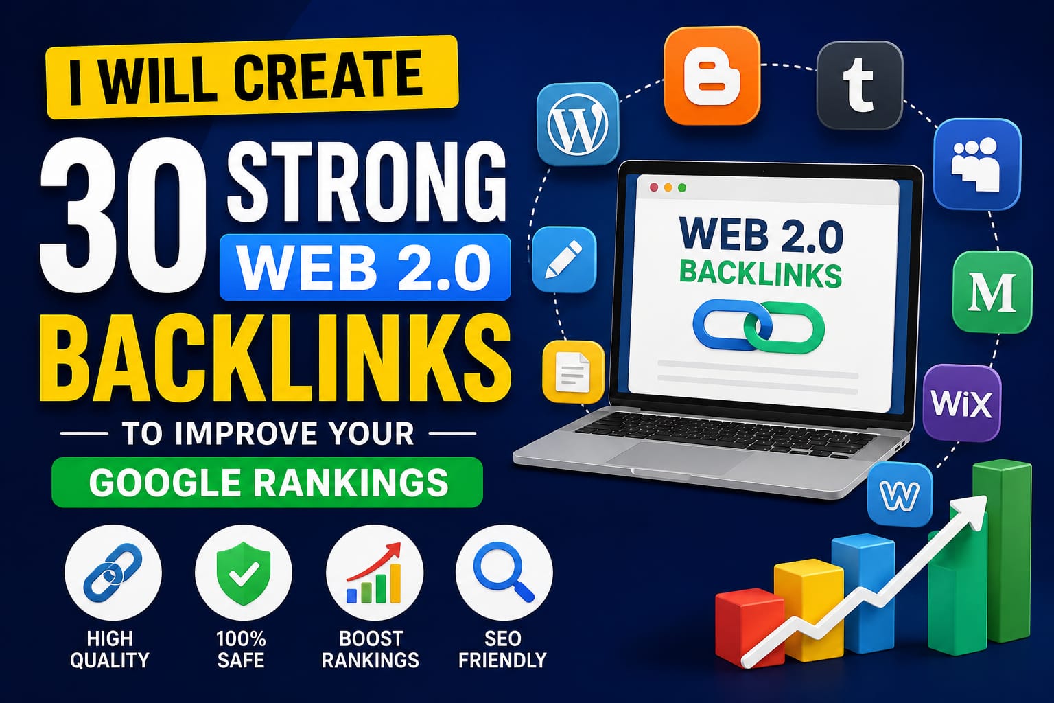 I Will Create Strong Web 2.0 Backlinks to Improve You...