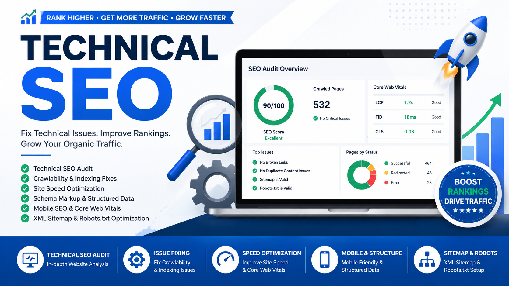 Technical SEO Audit & Optimization to Fix Errors and Improve Google Rankings