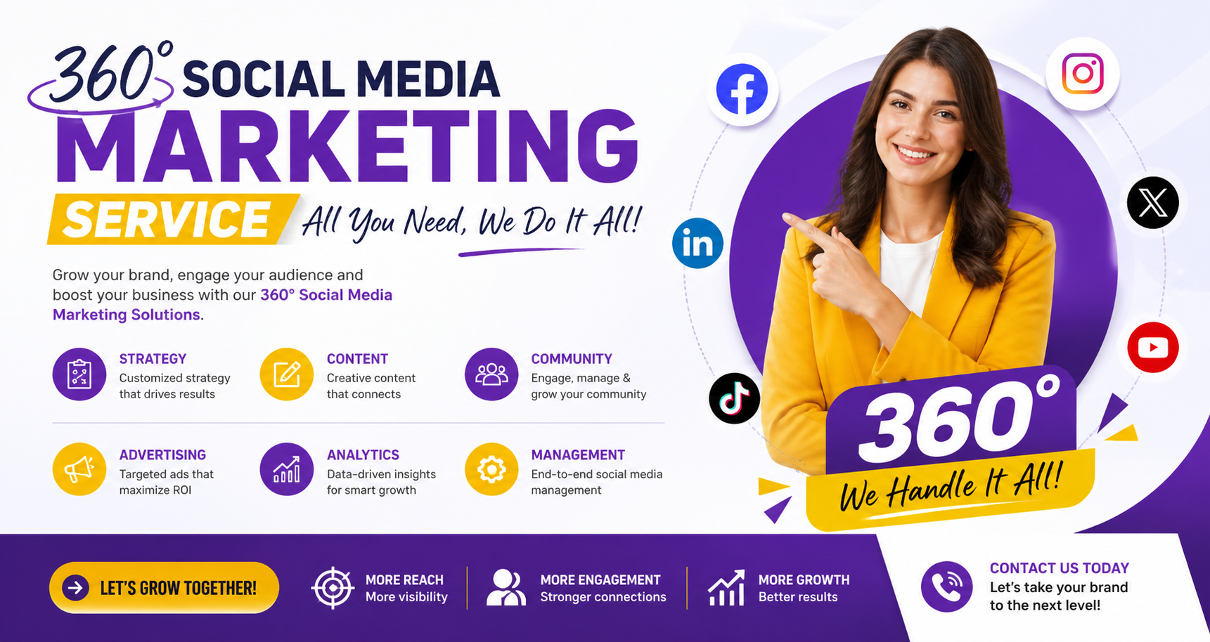 360&deg; Social MediaService Complete Solution Full-Service Social Media 