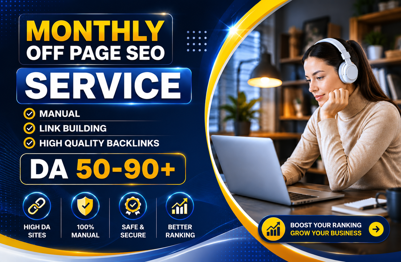 I Will Build High DA Manual Backlinks and Provide Mon...