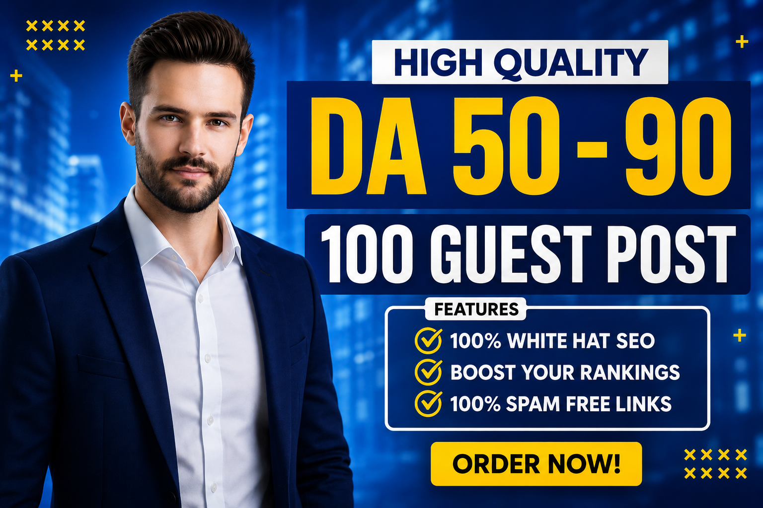 I Will Publish 100 High Quality DA 50&ndash;90 Guest Posts with White Hat SEO Backlinks