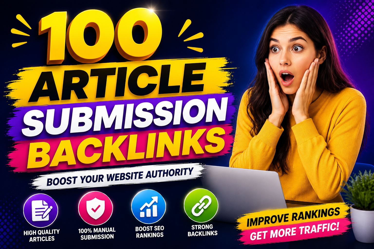  manual 100 article submission high authority directories for SEO unique links