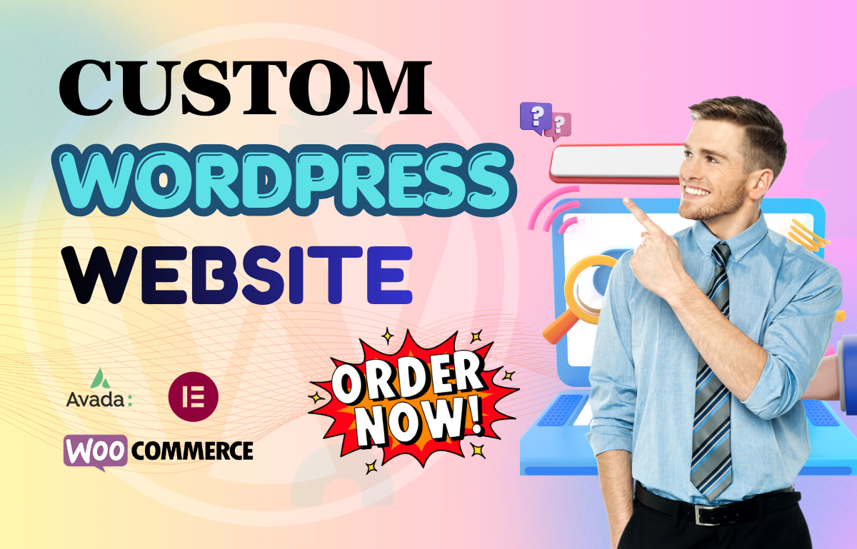 I will build a wordpress website with a custom design...