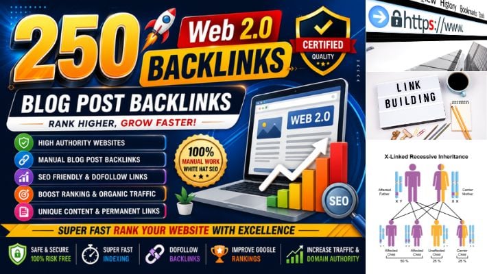 I Will Build 250 Manual Web 2.0 Backlinks for SEO Ranking