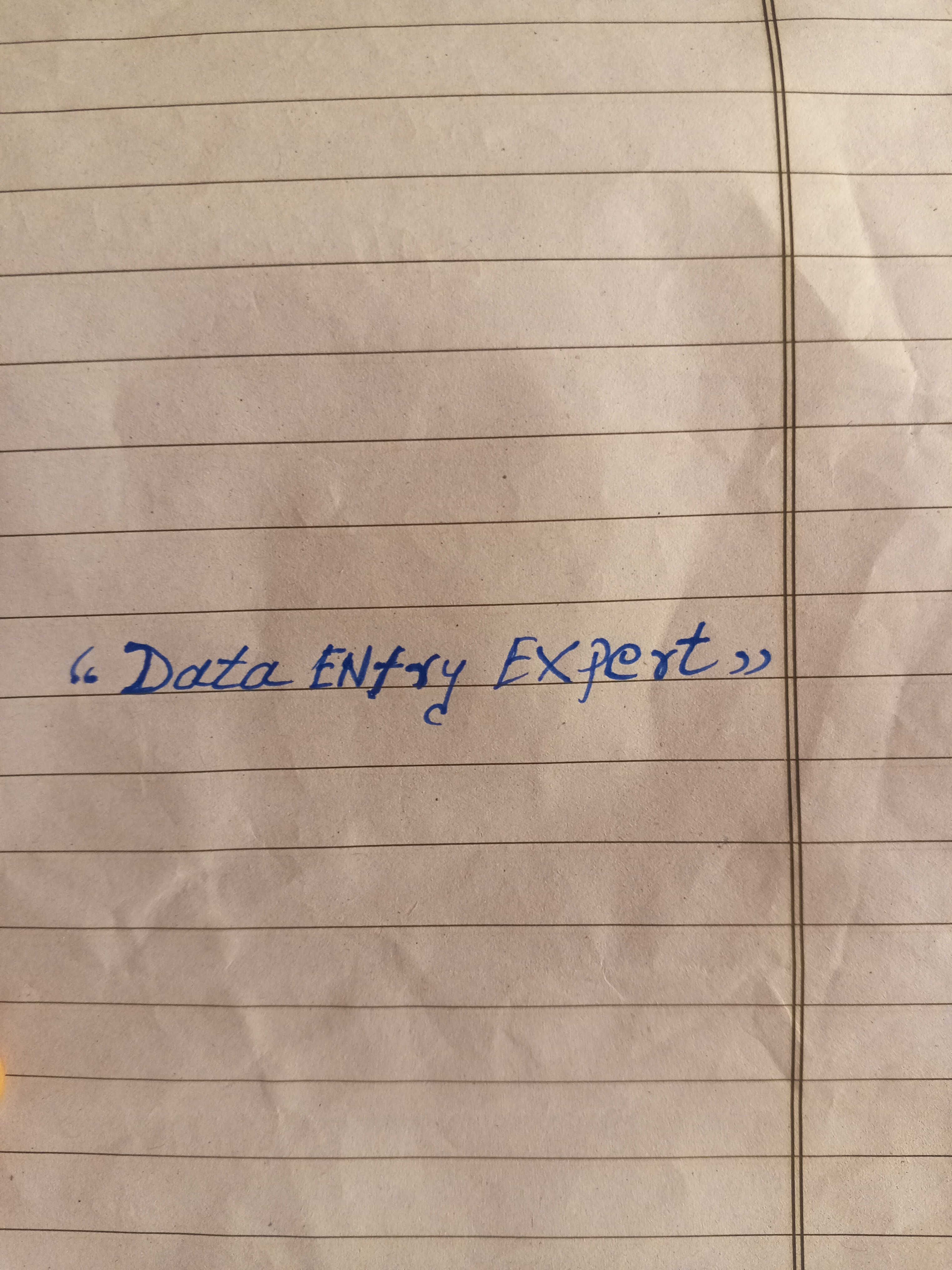 I will professional Data entry,web research and copy paste for you 