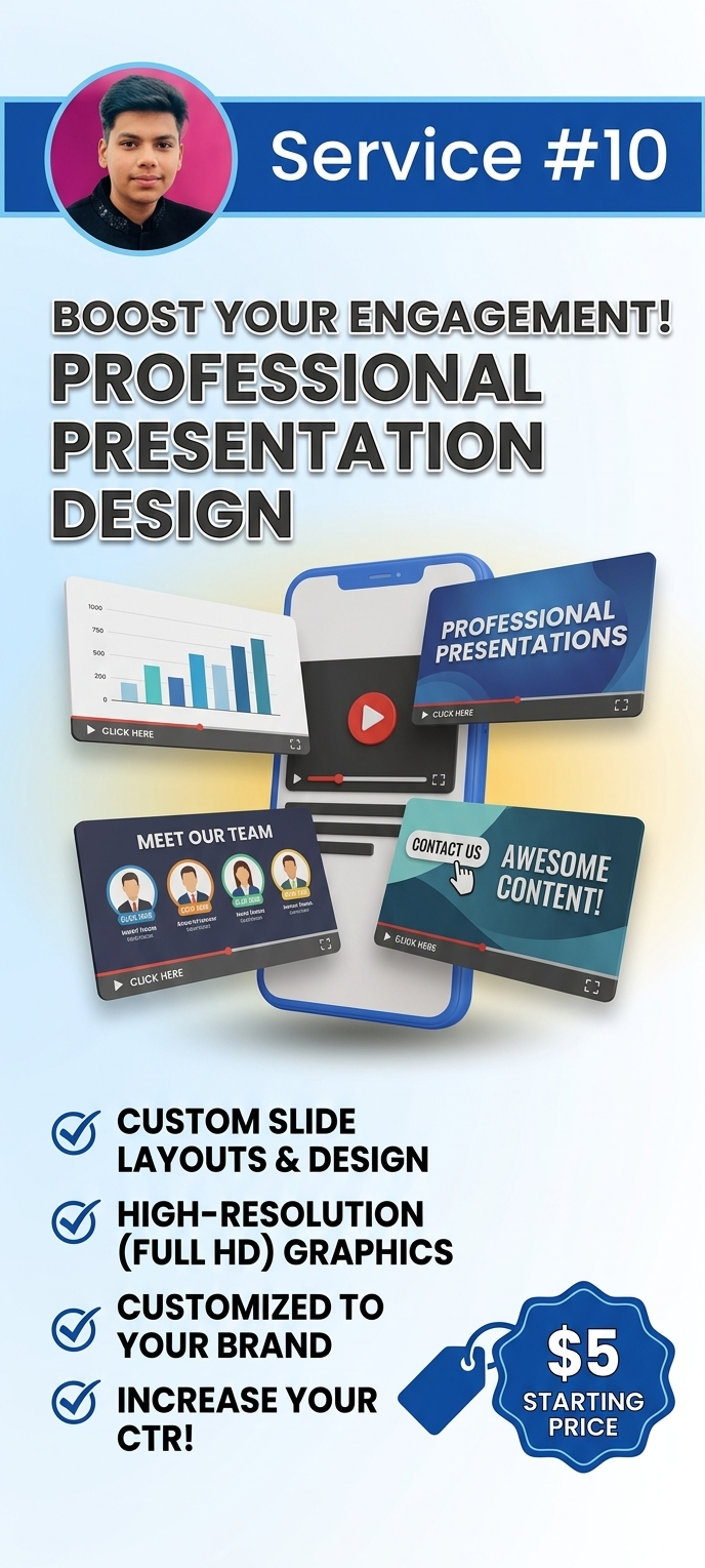 ​I will create high quality presentation slides and graphics