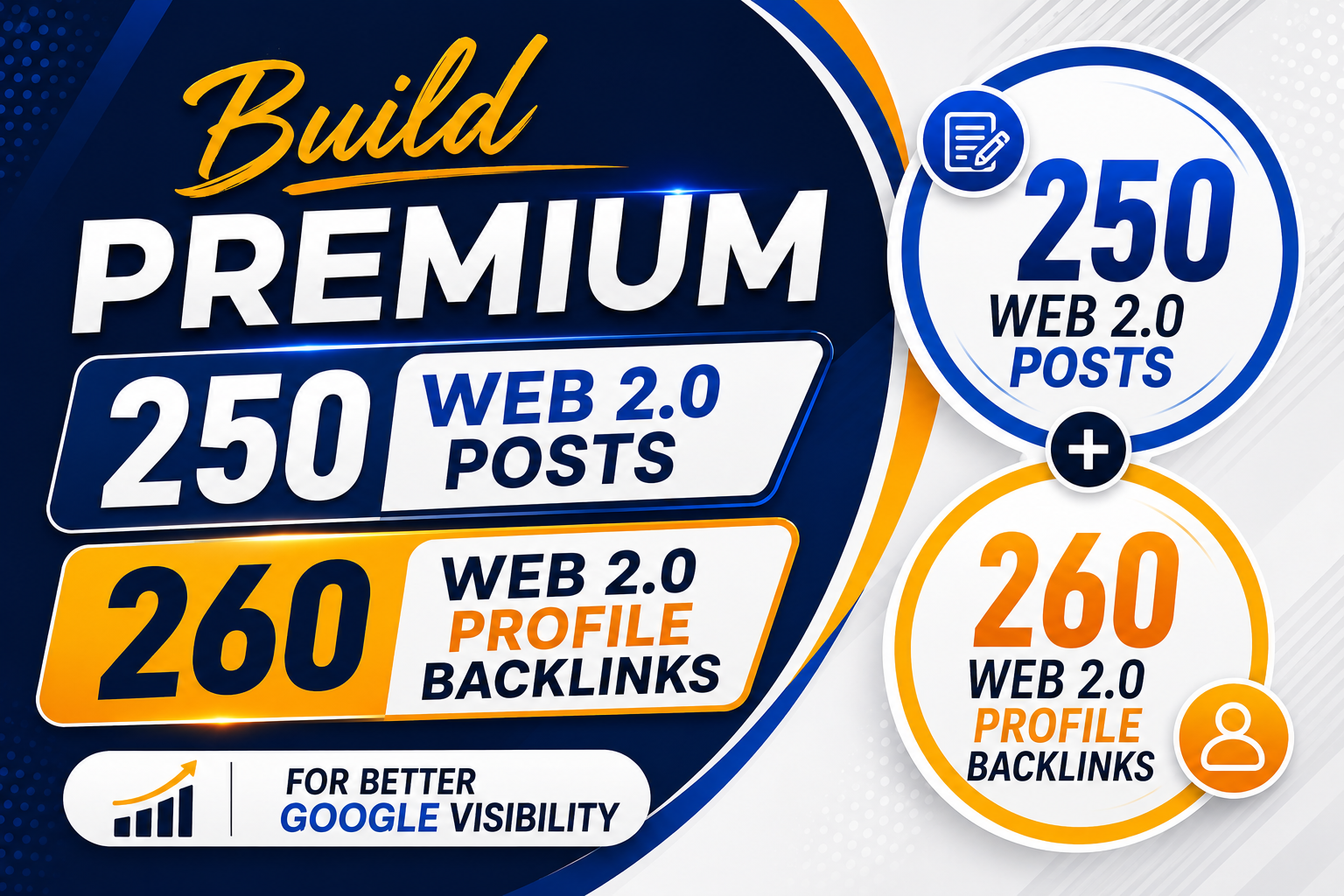 Build 250 Premium Web 2.0 Posts and 260 Web 2.0 Profile Backlinks for Better Google Visibility