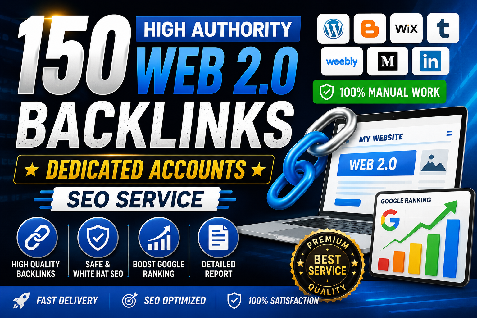 I Will Create 150 High Authority Web 2.0 Backlinks Wi...