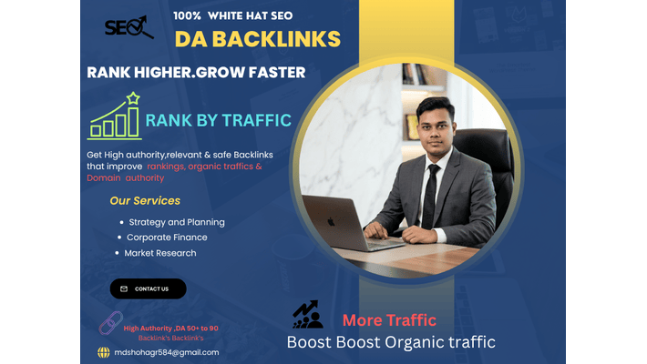 I will provide high -quality SEO Backlinks and link b...