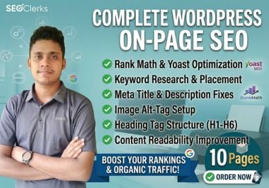 ​I will do professional WordPress On-Page SEO optimization using Rank Math or Yoast