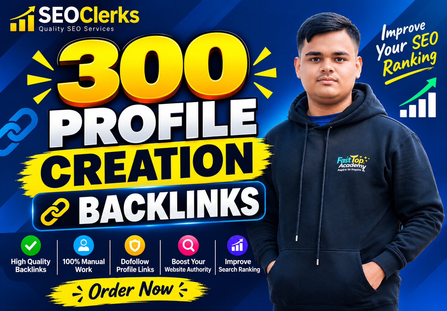 High Quality Profile Creation Backlinks 300 for SEO