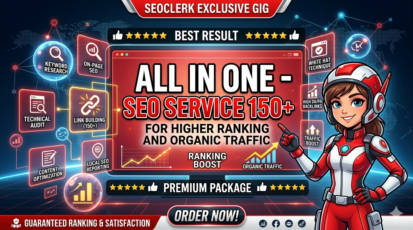 Guaranteed Ranking Boost - All In One SEO Service 150+ Authority Backlinks to Boost Website Rank