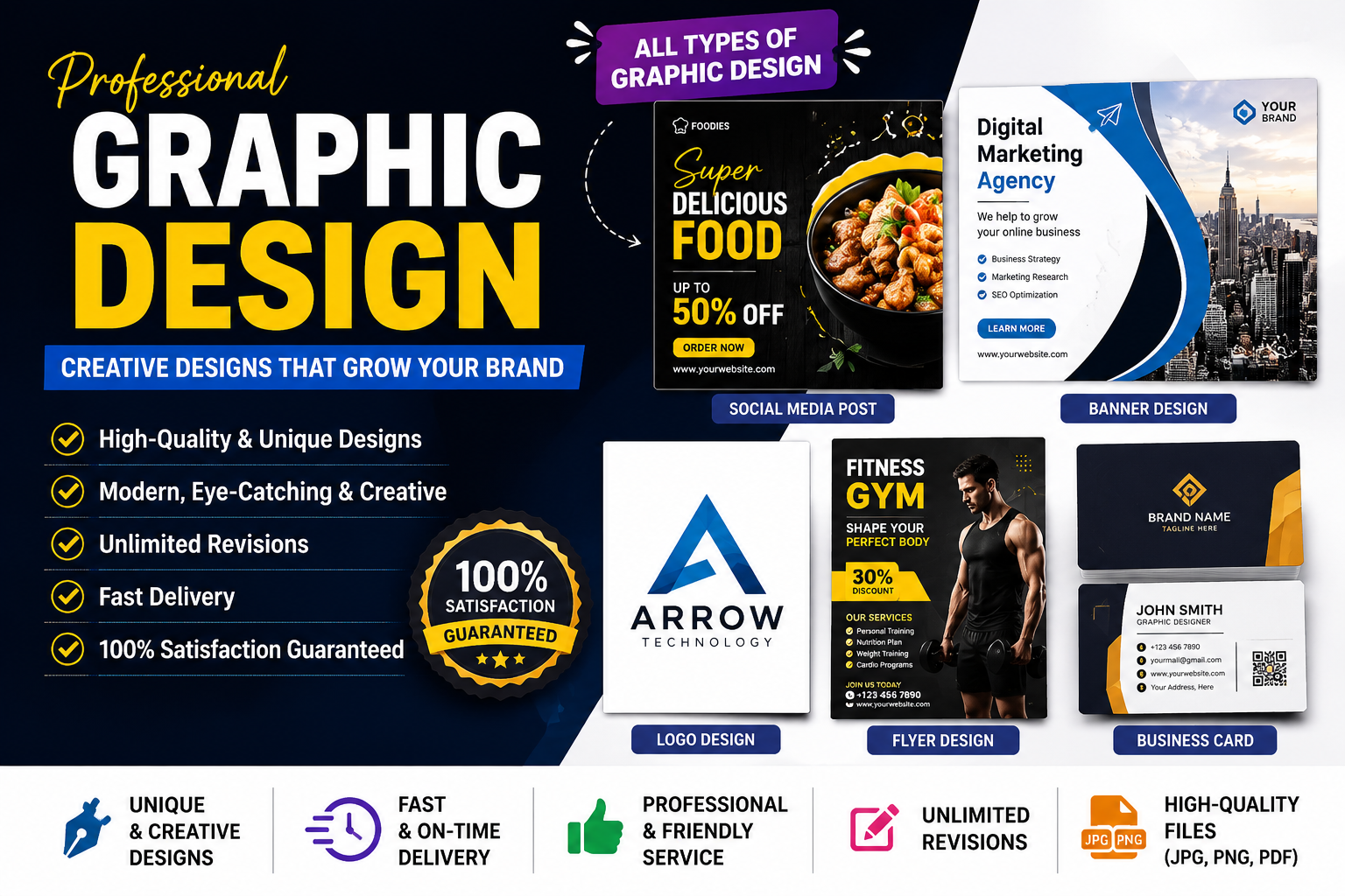 I Will Create Professional Graphic Designs for Your Business and Brand