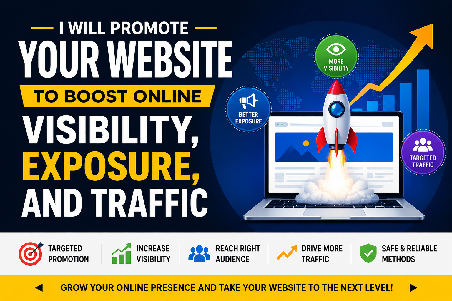 I will manage your website to boost online visibility, exposure, and traffic