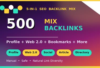 I will do 500 mixed manual SEO backlinks for website ranking