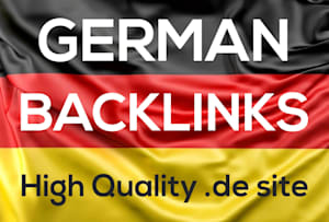 Build 10 German Dofollow SEO Quality Backlinks .De Domains