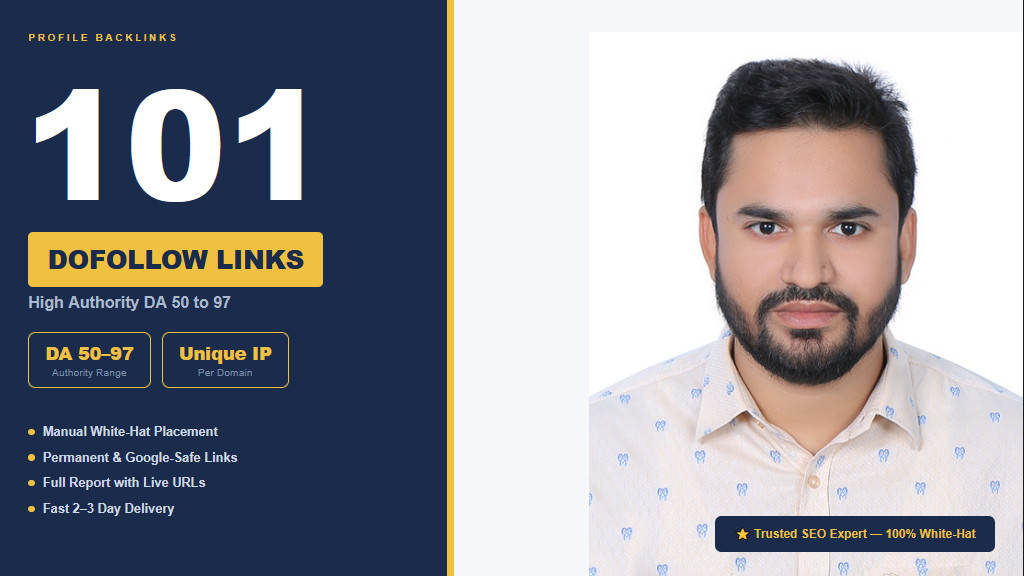 I will manually create 101 profile backlinks on high ...