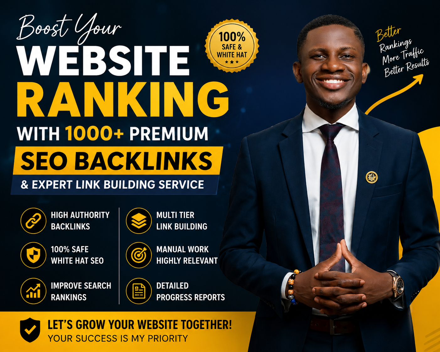I Will Boost Website Ranking with 1000+ Premium SEO Backlinks & Expert Link Building Service