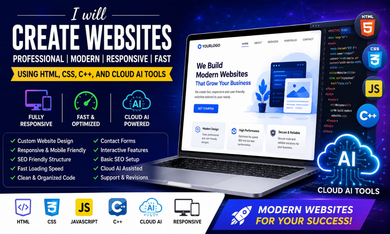I do website design for brand with html css ai