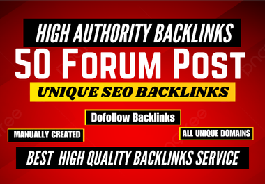 Grow with 50 SEO Do-follow Forum Posting