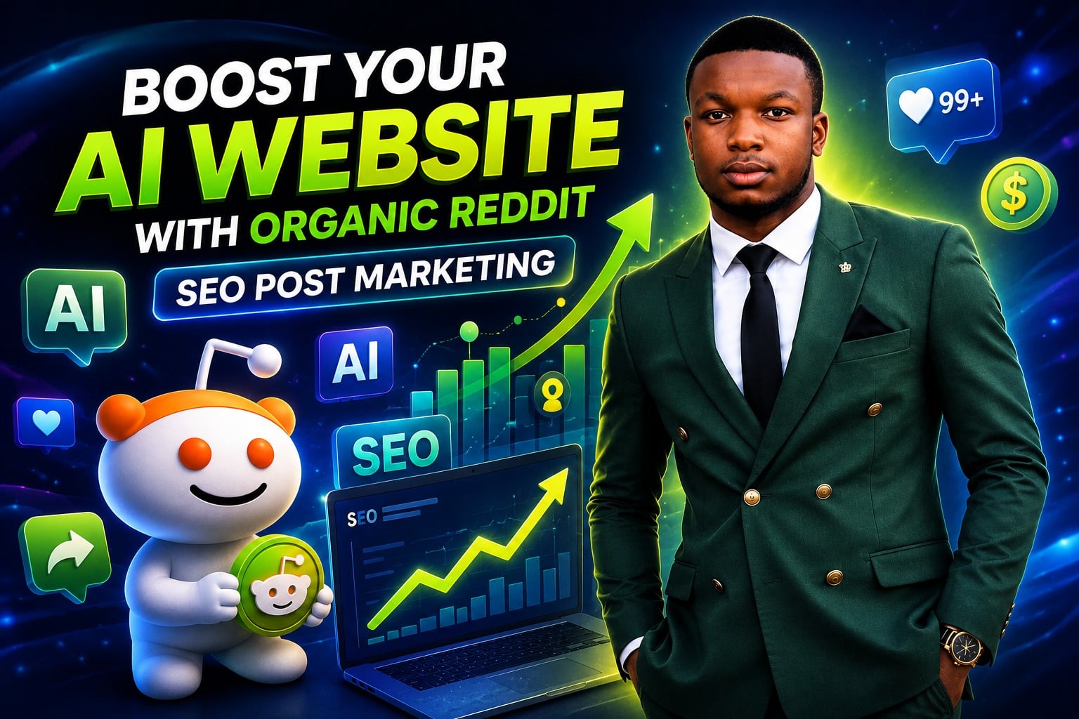 I will write reddit post and strategic comments to increase your ecommerce, saas, ai, website