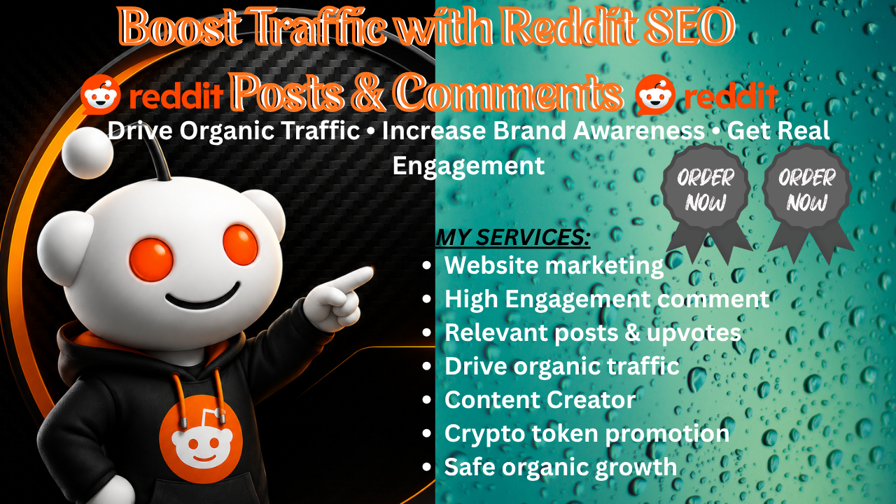 I will create reddit seo post and comment to boost yo...
