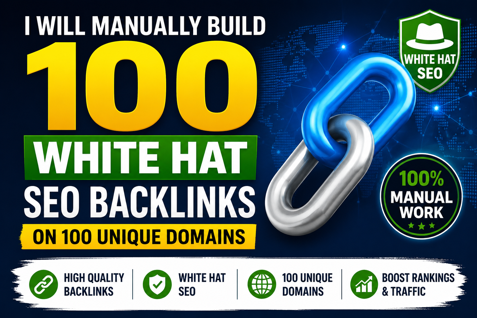 I Will Manually Build 100 White Hat SEO Backlinks fro...