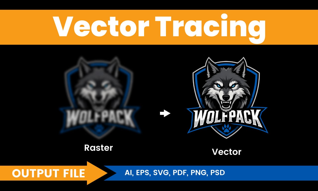 I will make AI image or raster img into vector or hig...