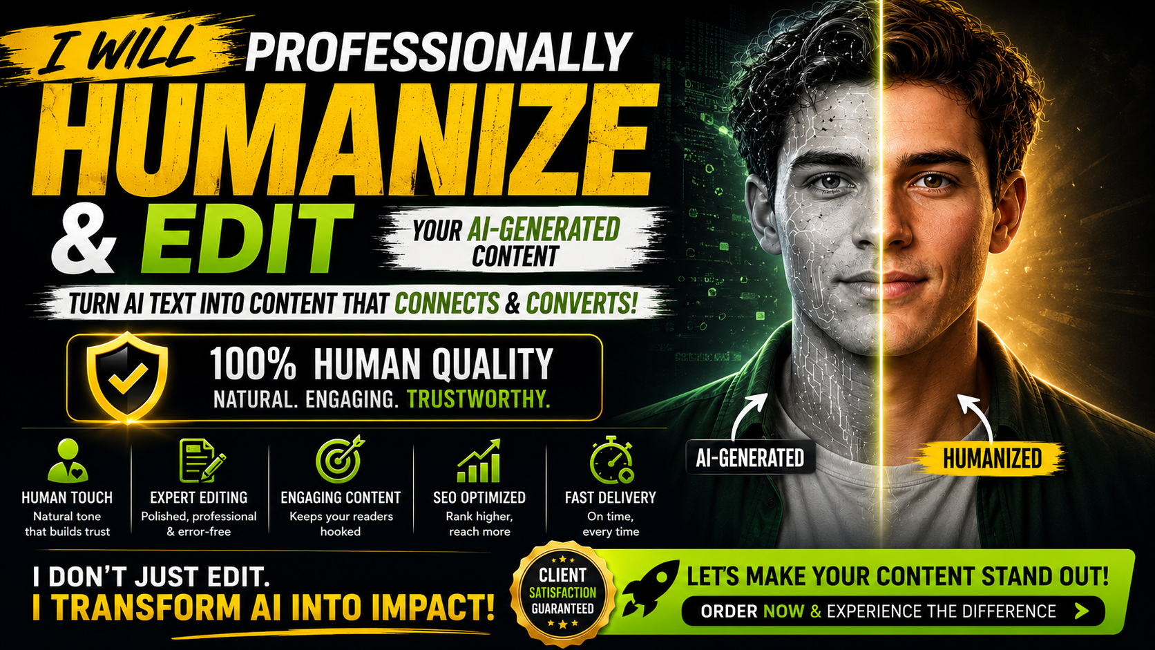 I will professionally humanize and edit your AI-gener...