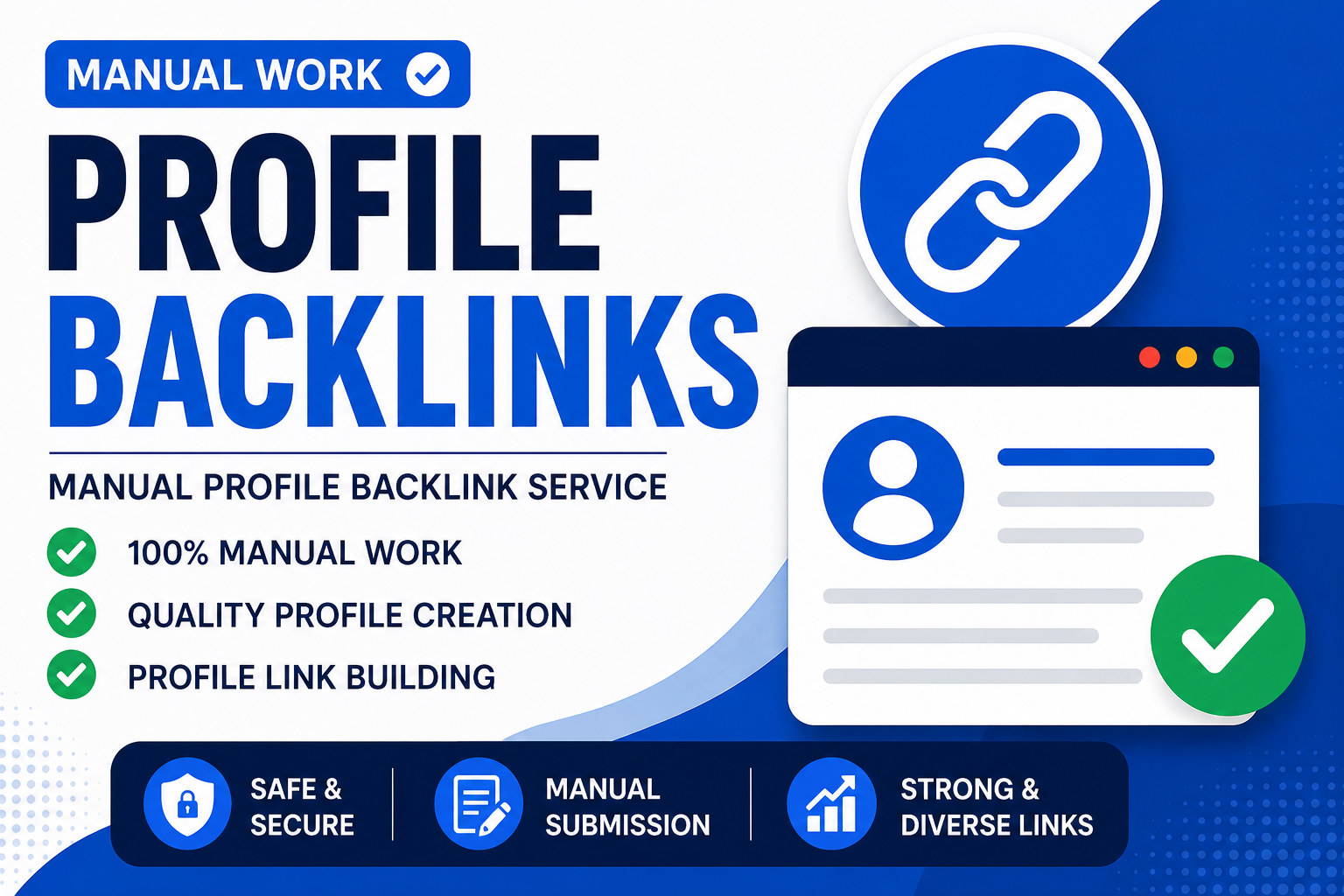 I Will Build Manual 800 Profile Backlinks for Website SEO 