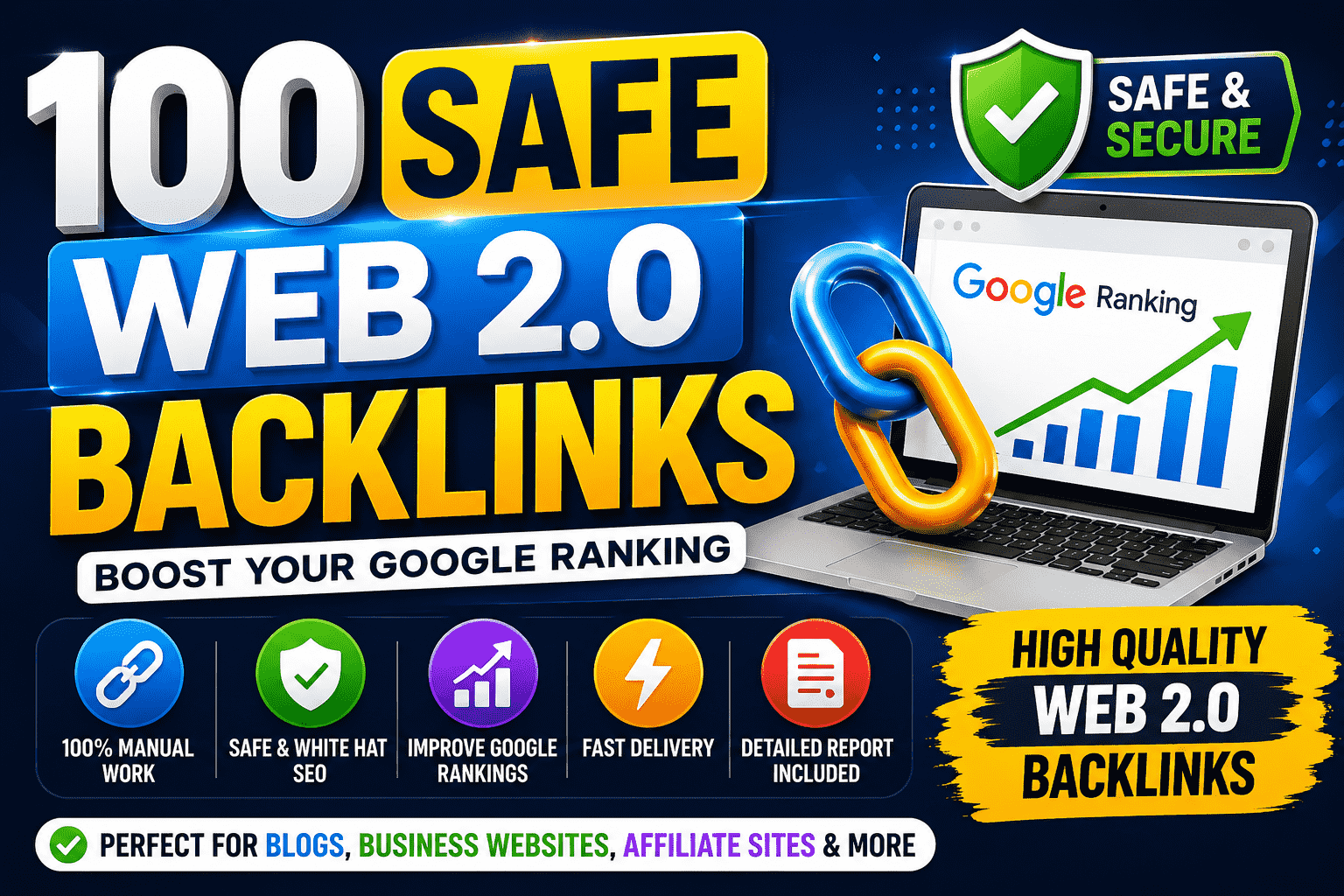 I Will Build 100 Safe Web 2.0 Backlinks for Google Ra...