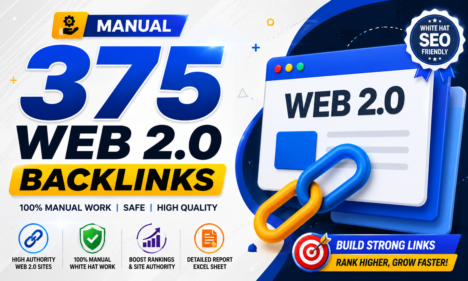 I Will Build 375 Manual Web 2.0 Backlinks for Your Website