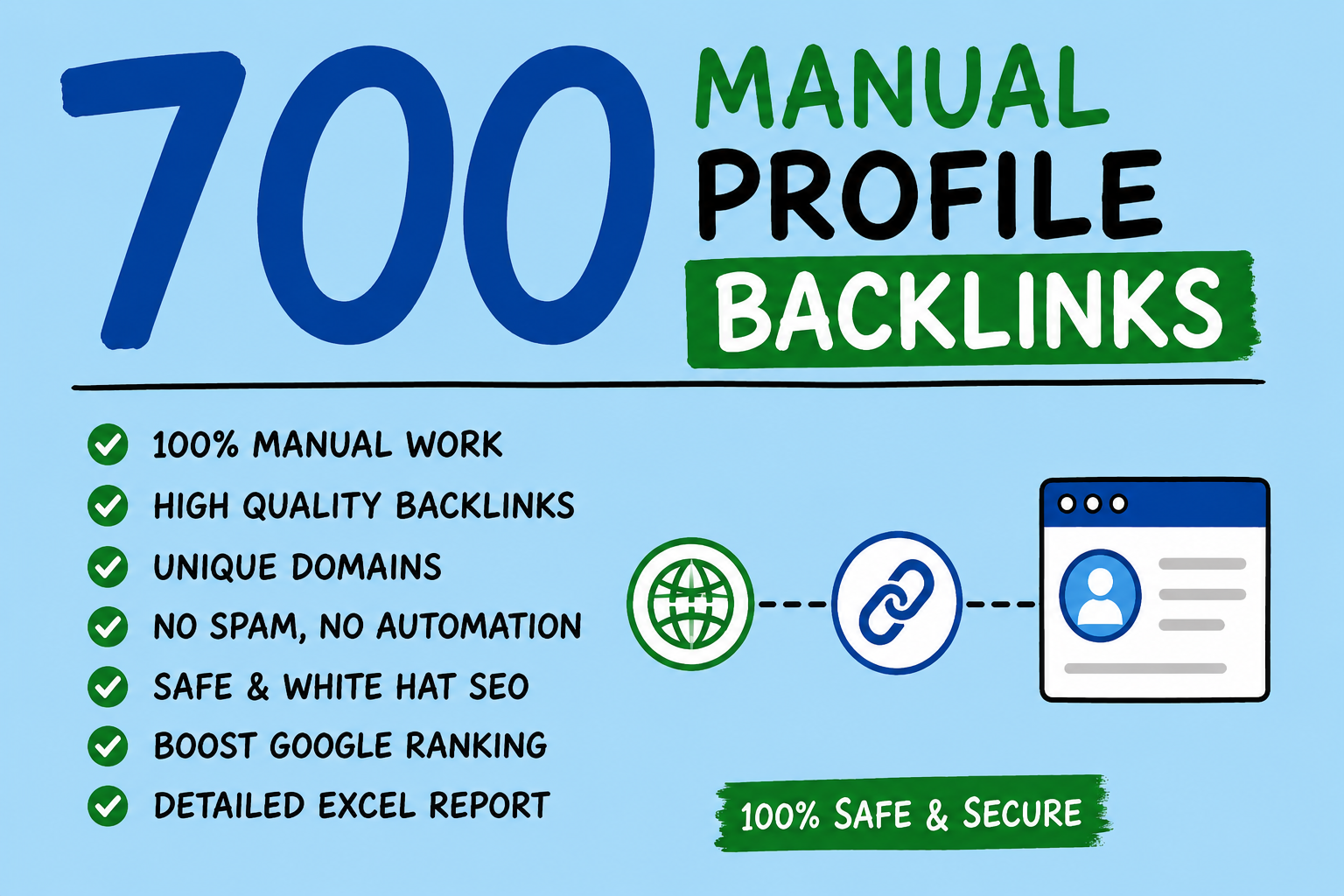 I Will Build 700 Manual Profile Backlinks for Better SEO and Website Authority