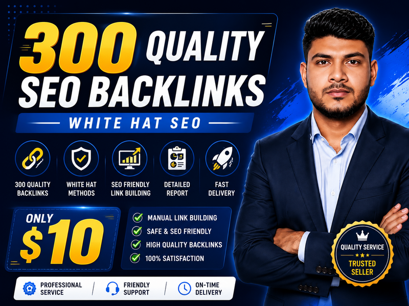 I will build 300 high authority white hat SEO backlin...