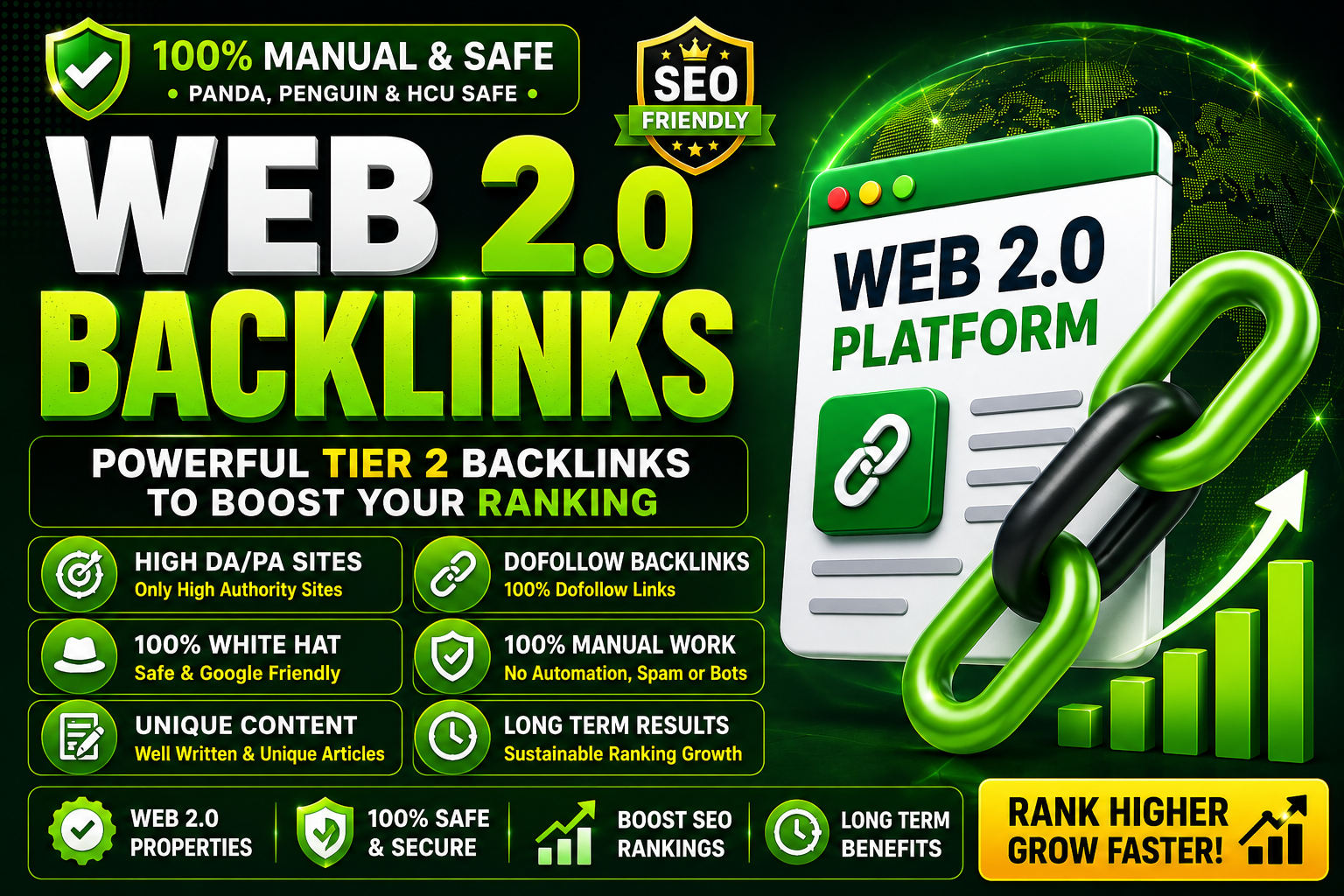 Boost website 110 web2.0 Powerful High-Quality Backlinks