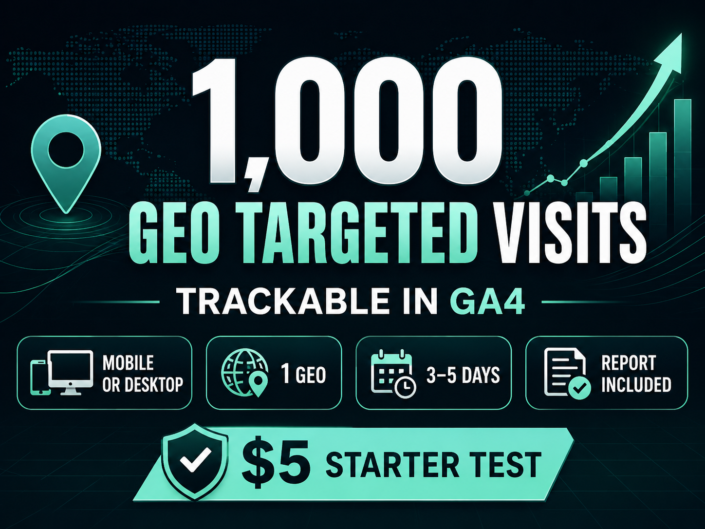 I Will Send 1,000 GEO Targeted Website Visits Trackable in GA4