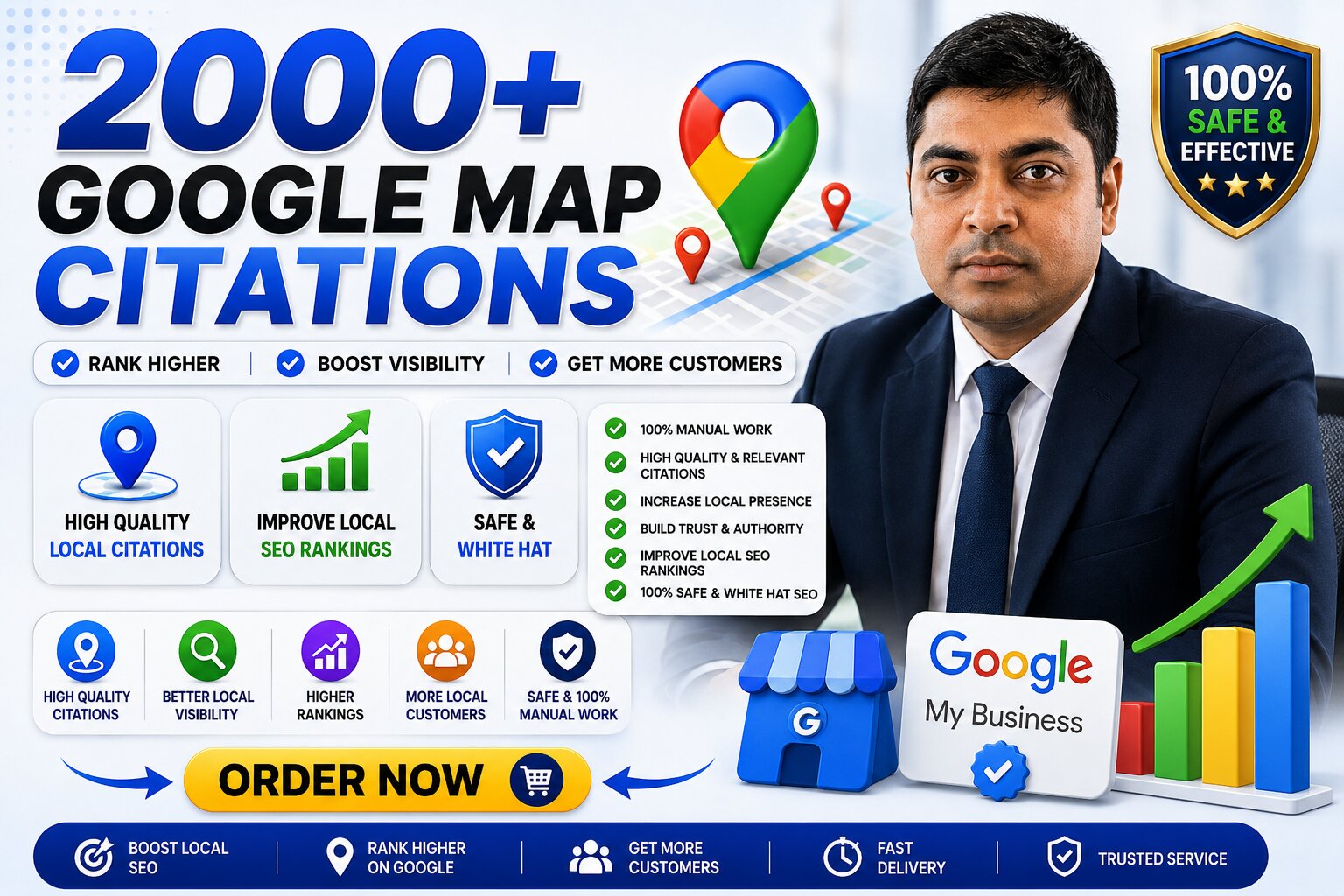I will build manual Google Maps citations for local SEO and GBP