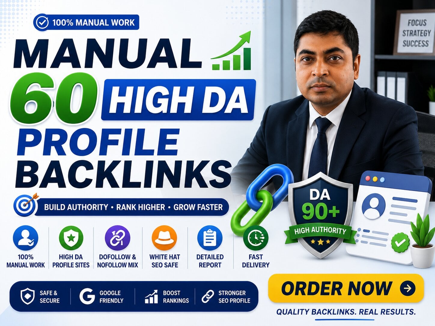I Will Build Manual 60 High DA Profile Backlinks for Better SEO