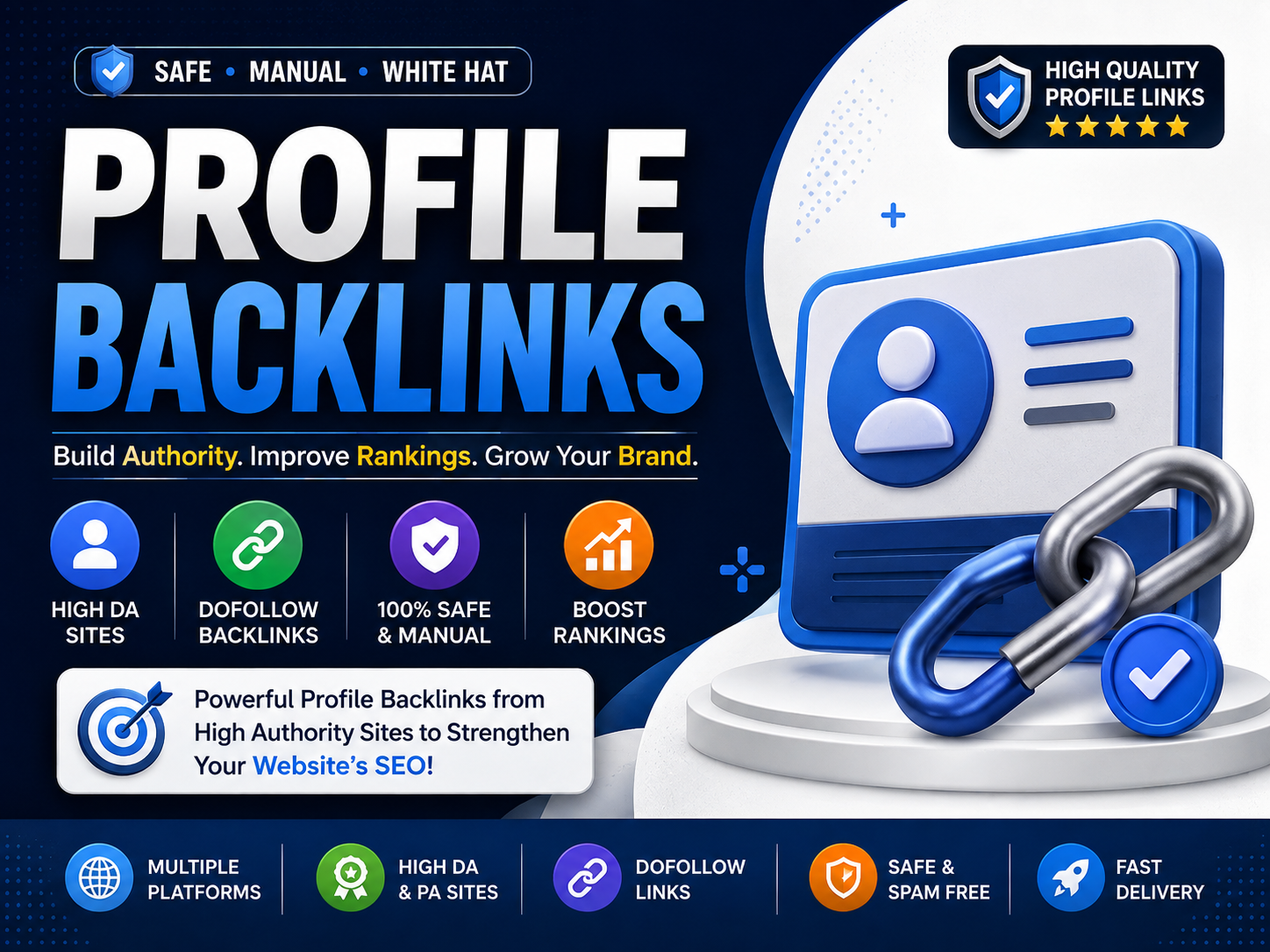 I Will Create Premium Profile Backlinks for Higher Google Rankings