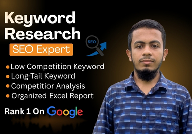I will do SEO Keyword research for your website and b...